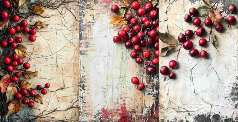 10 Autumn Cranberries – Free Fall Junk Journal Printables (WF0099)