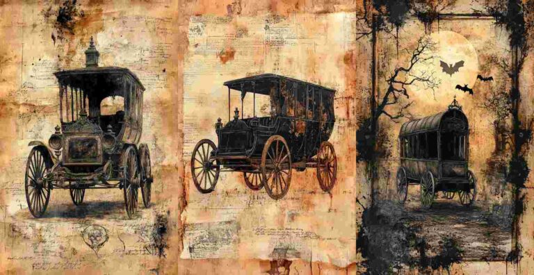 Spooky Carriage – Free Halloween Junk Journal Printables (WF0022)