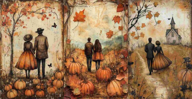 10 Lovers in Pumpkin Patch Papers – Free Fall Junk Journal Printables (WF0103)