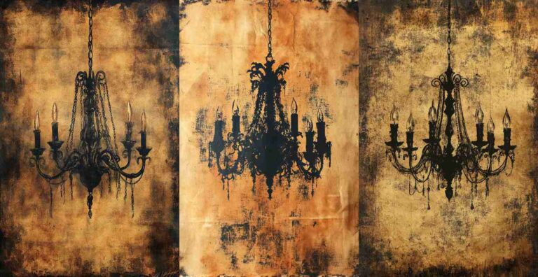 Spooky Chandelier – Free Halloween Junk Journal Printables (WF0030)