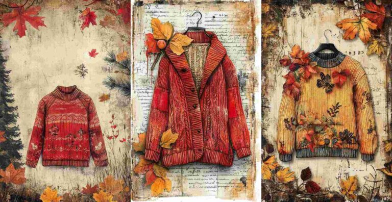 Autumn Sweater – Free Fall Junk Journal Printables (WF0085)