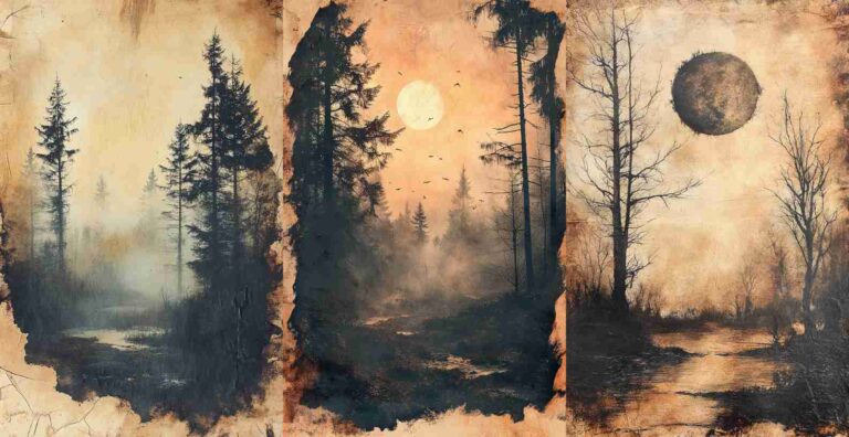 Creepy Foggy Moor – Free Halloween Junk Journal Printables (WF0032)