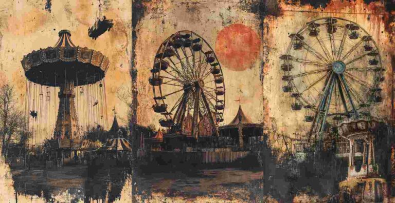 Haunted Fairground – Free Halloween Junk Journal Printables (WF0033)