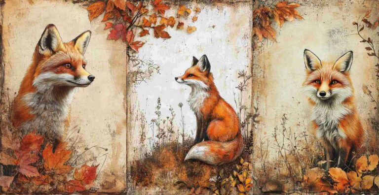 Autumn Fox – Free Fall Junk Journal Printables (WF0087)