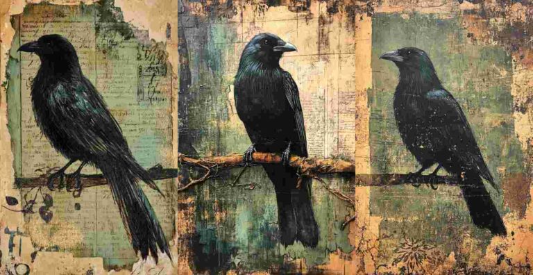 Black Raven – Free Halloween Junk Journal Printables (WF0057)