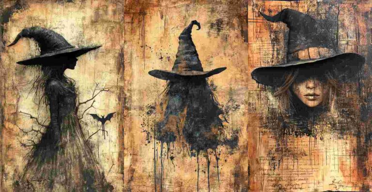 Horror Witch – Free Halloween Junk Journal Printables (WF0007)