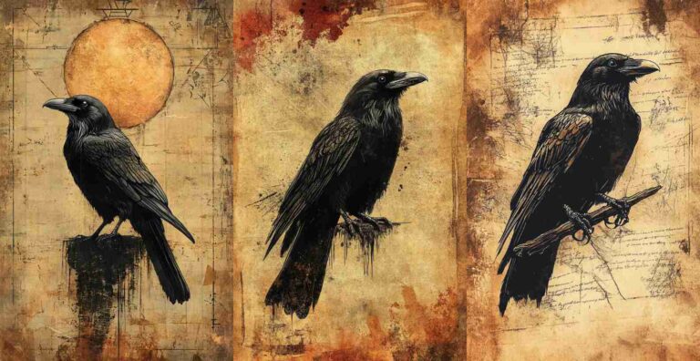 Gothic Raven – Free Halloween Junk Journal Printables (WF0075)