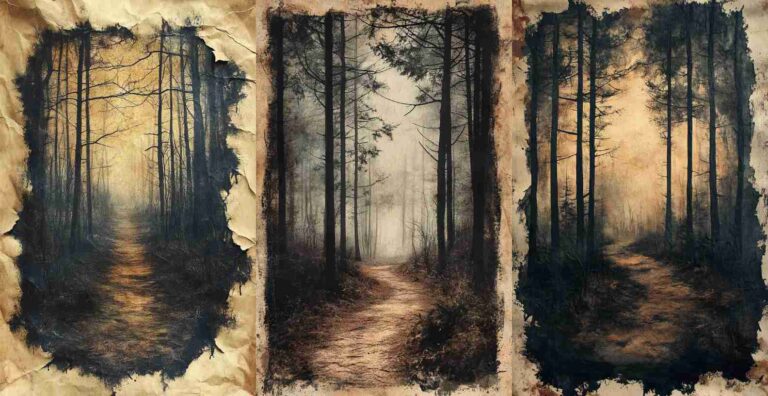 Eerie Forest – Free Halloween Junk Journal Printables (WF0078)