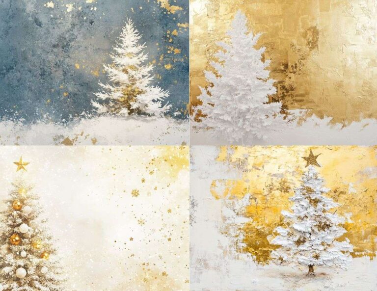 Christmas Trees Landscape – Free Christmas Junk Journal Printables (WF0188)