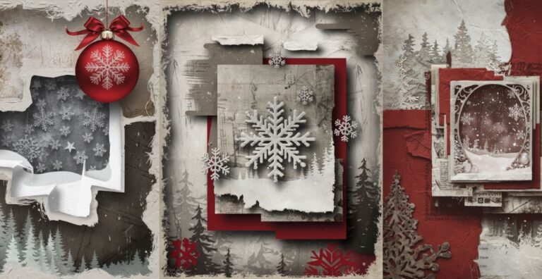 Twinkle Time Add-on Background Kit – Free Christmas Winter Junk Journal Paper Printables (WT0013)