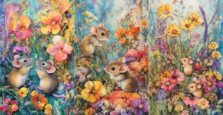 Adorable Field Mice – Free Fairtytale Junk Journal Printables (FT0001)