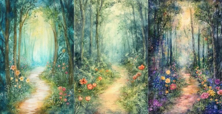 Whimsical Forest Path – Free Fairtytale Junk Journal Printables (FT0016)