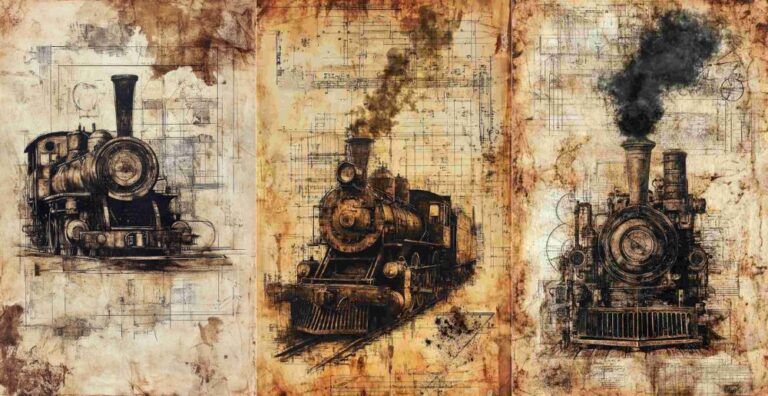 Steampunk Engine – Free Steampunk Junk Journal Printables (ST0006)