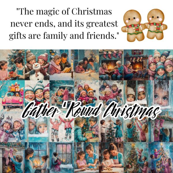 Gather 'Round Christmas - 42 Cozy Christmas Junk Journal Papers for Cozy Holiday Memories - Image 3