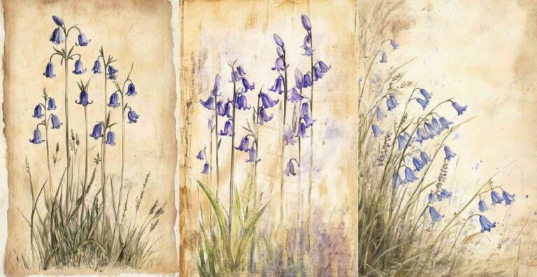 Field of Bluebells – Free Floral Junk Journal Printables (FL0004)