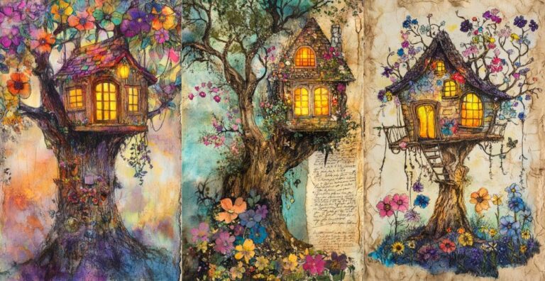 Fairytale Treehouse – Free Fairtytale Junk Journal Printables (FT0007)