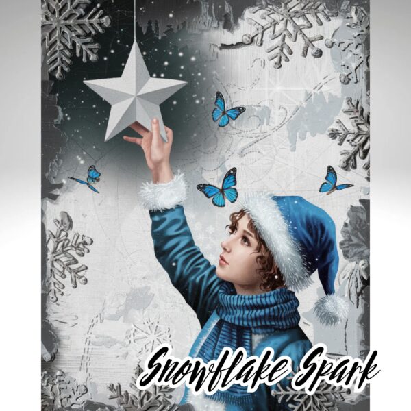 Snowflake Spark - Enchanting Blue Winter Junk Journal Paper Printables - Image 9