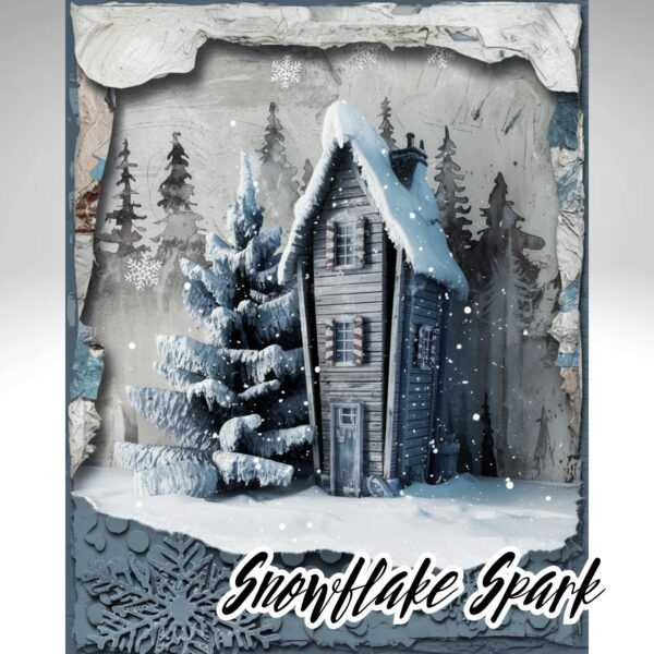 Snowflake Spark - Enchanting Blue Winter Junk Journal Paper Printables - Image 10