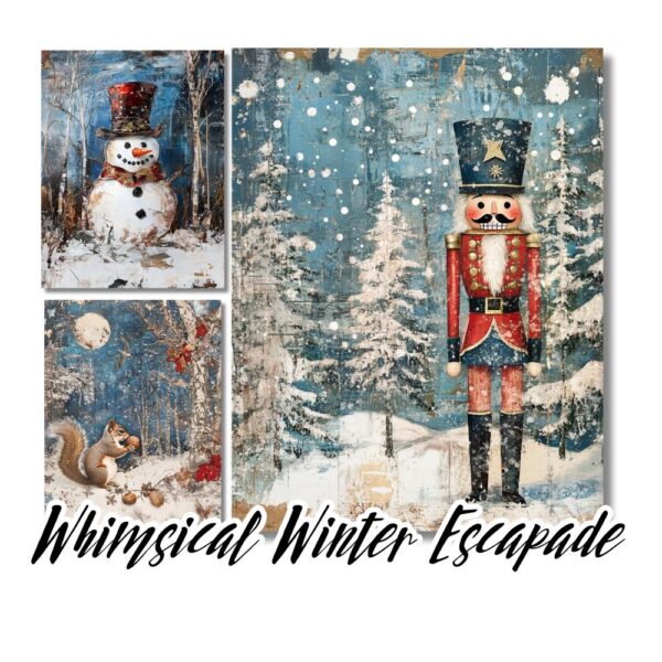 Whimsical Winter Escapade - Winter Christmas Junk Journal Papers - Image 9