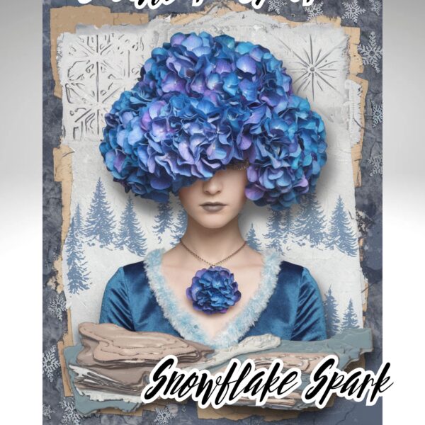 Snowflake Spark - Enchanting Blue Winter Junk Journal Paper Printables - Image 7